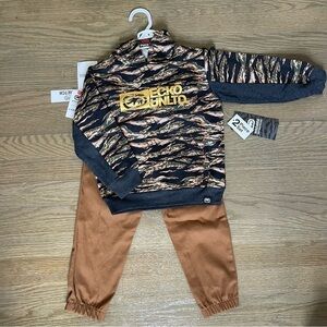 NWT Ecko Unlimited Camo Two Piece Sweatshirt Pants Matching Set 3T